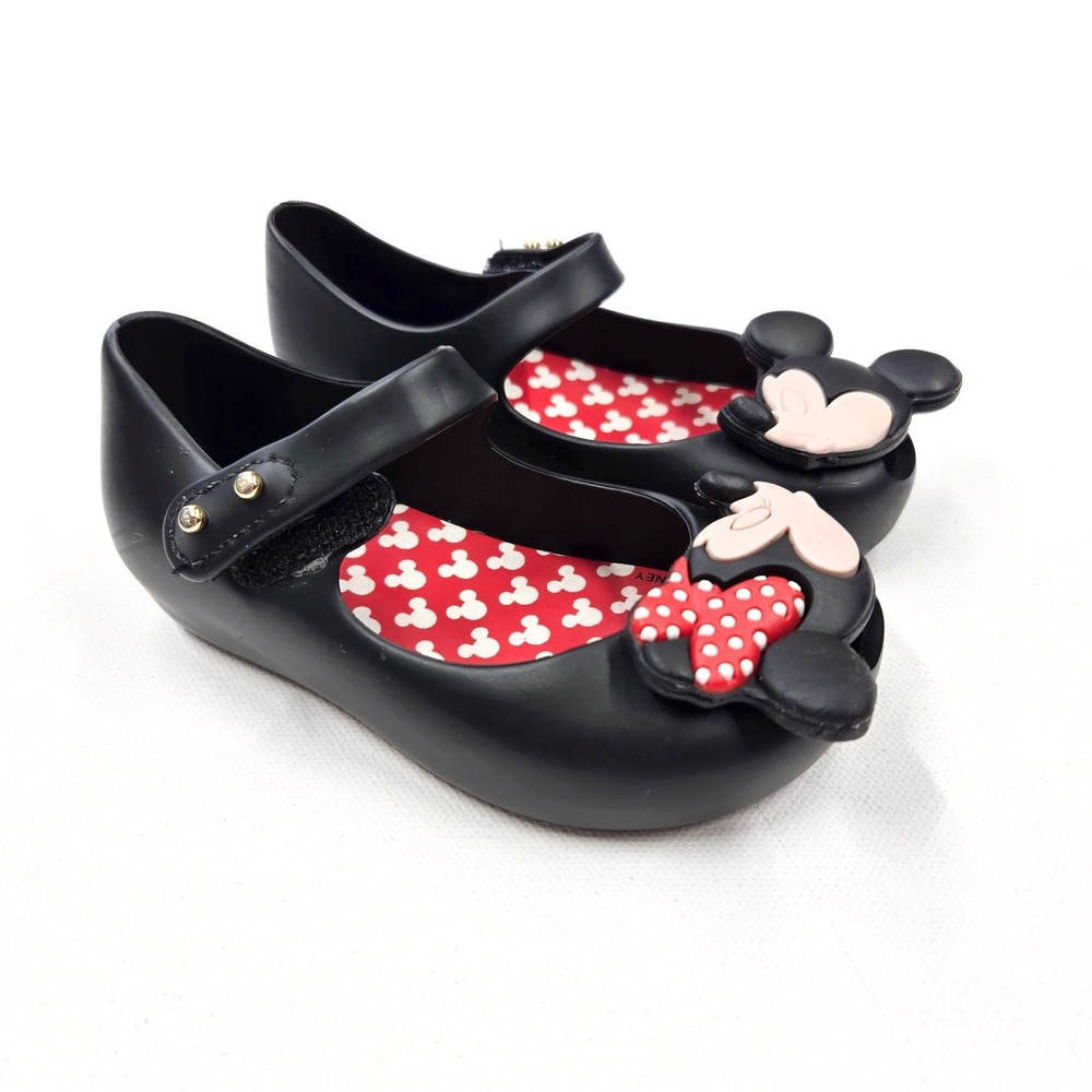 Mini Melissa Black Minnie Mouse Jelly Mary Jane Sandals